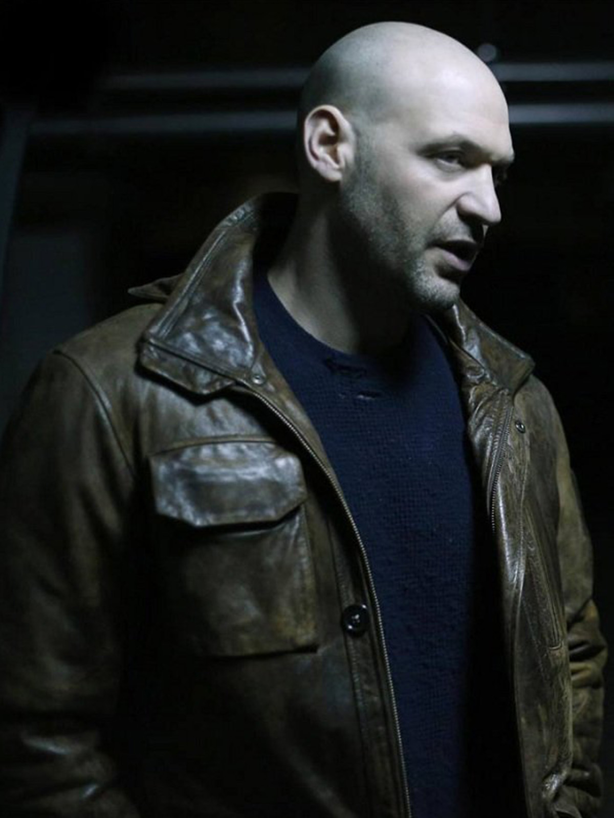 Corey Stoll The Strain Brown Leather Jacket
