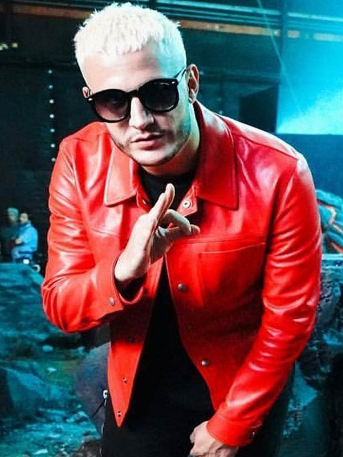 DJ Snake Taki Taki Red Leather Jacket