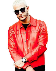 DJ Snake Taki Taki Red Leather Jacket