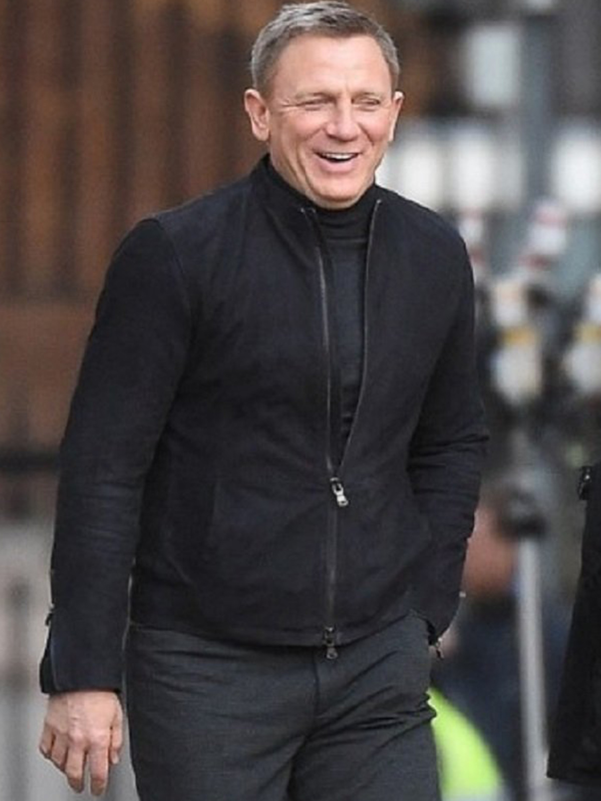 Daniel Craig Black Suede Jacket