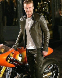 David Beckham Motorcycle Leather Jacket