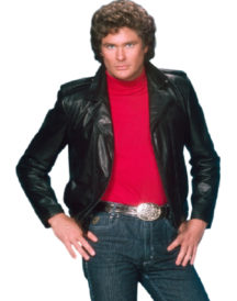 David Hasselhoff Black Leather Jacket