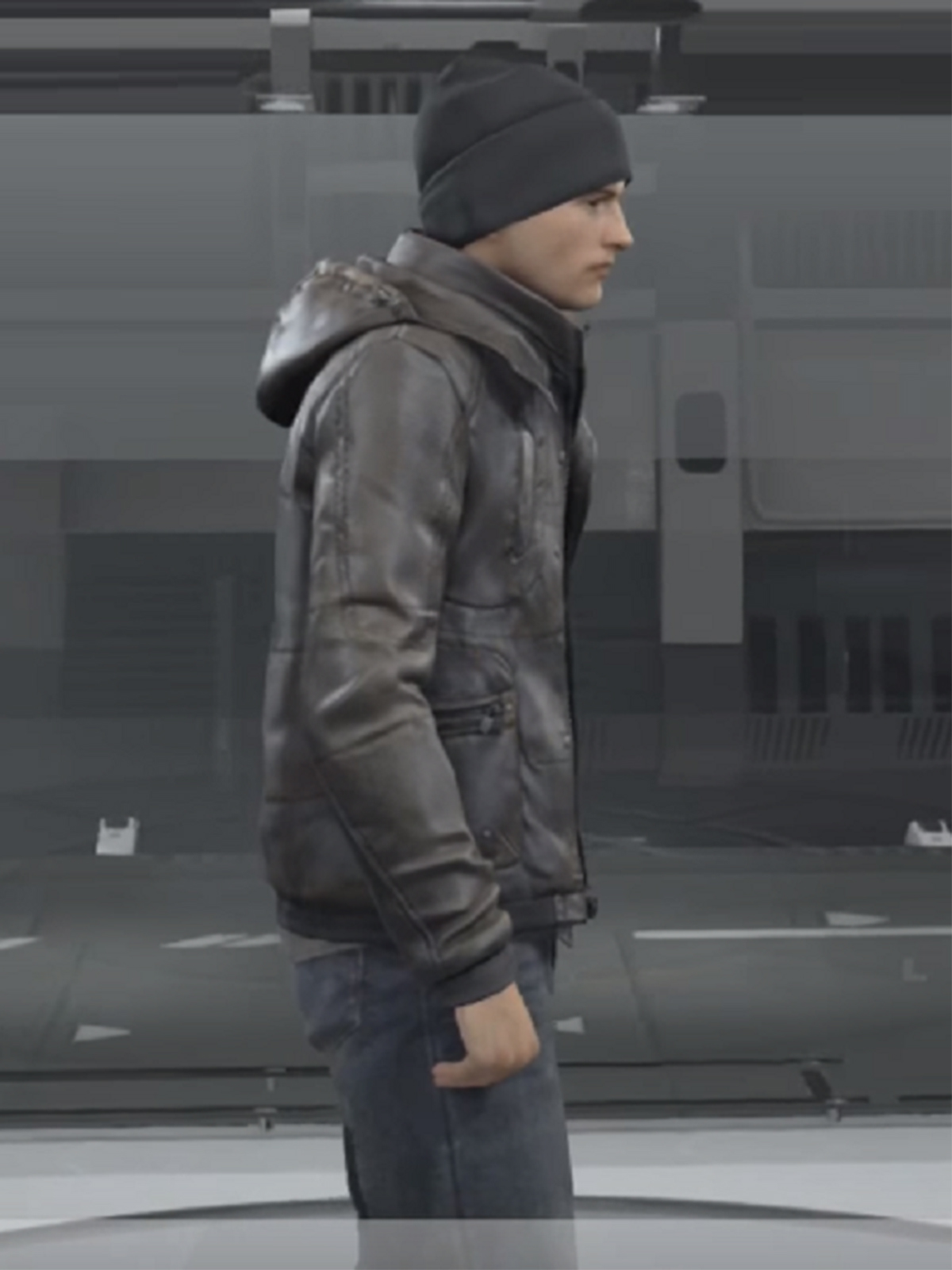 Detroit Become Human Connor Leather Hoodie Jacket