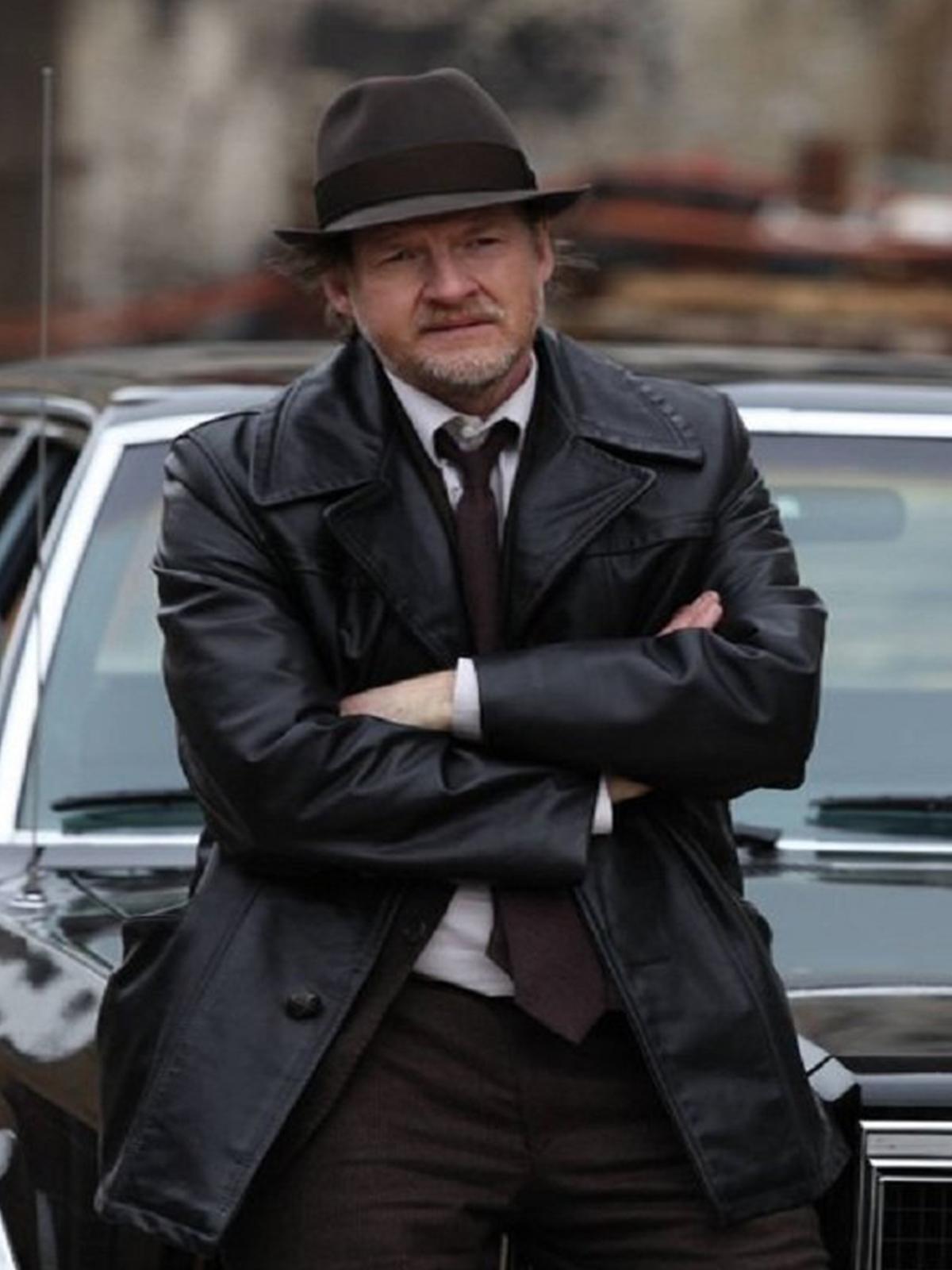 Donal Logue Gotham Leather Coat