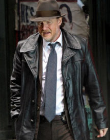 Donal Logue Gotham Leather Coat