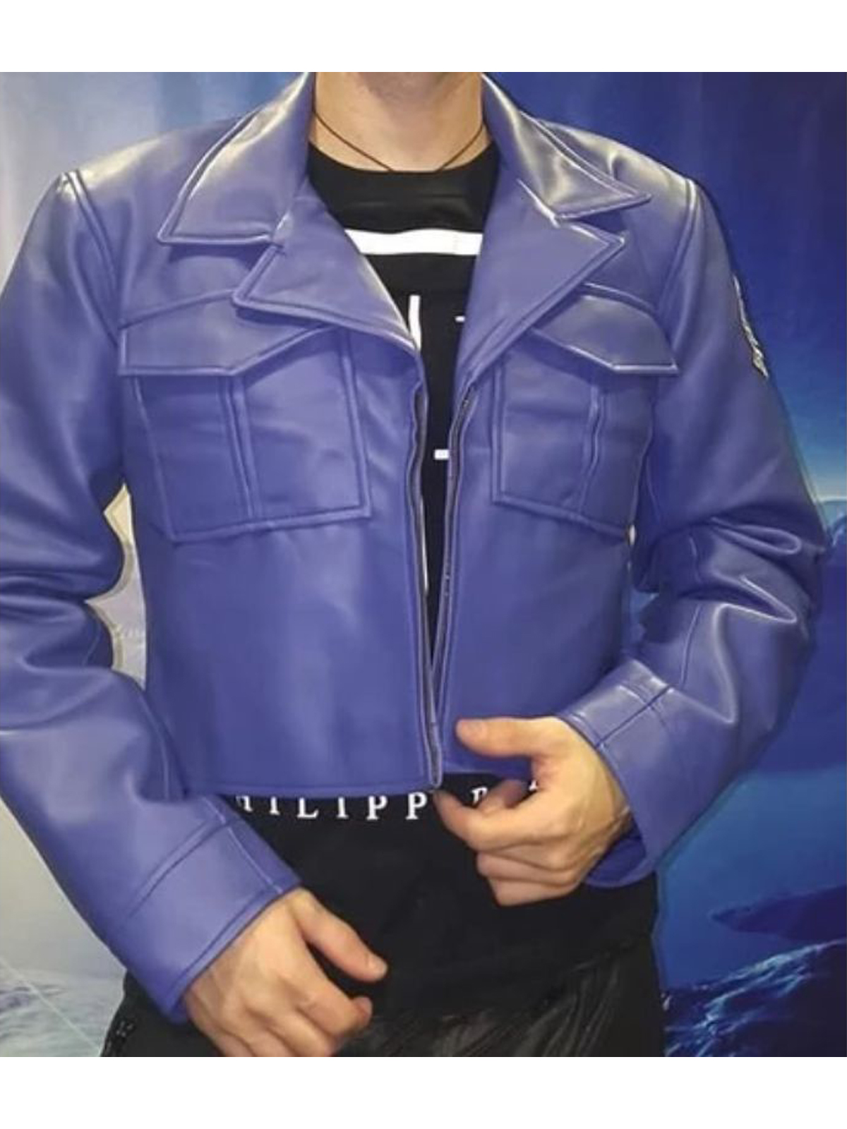 Dragon Ball Z Future Trunks Blue Leather Jacket
