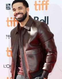 Drake Burgundy Bomber Jacket