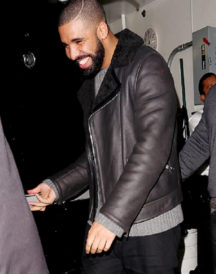 Drake Shearling Black Jacket