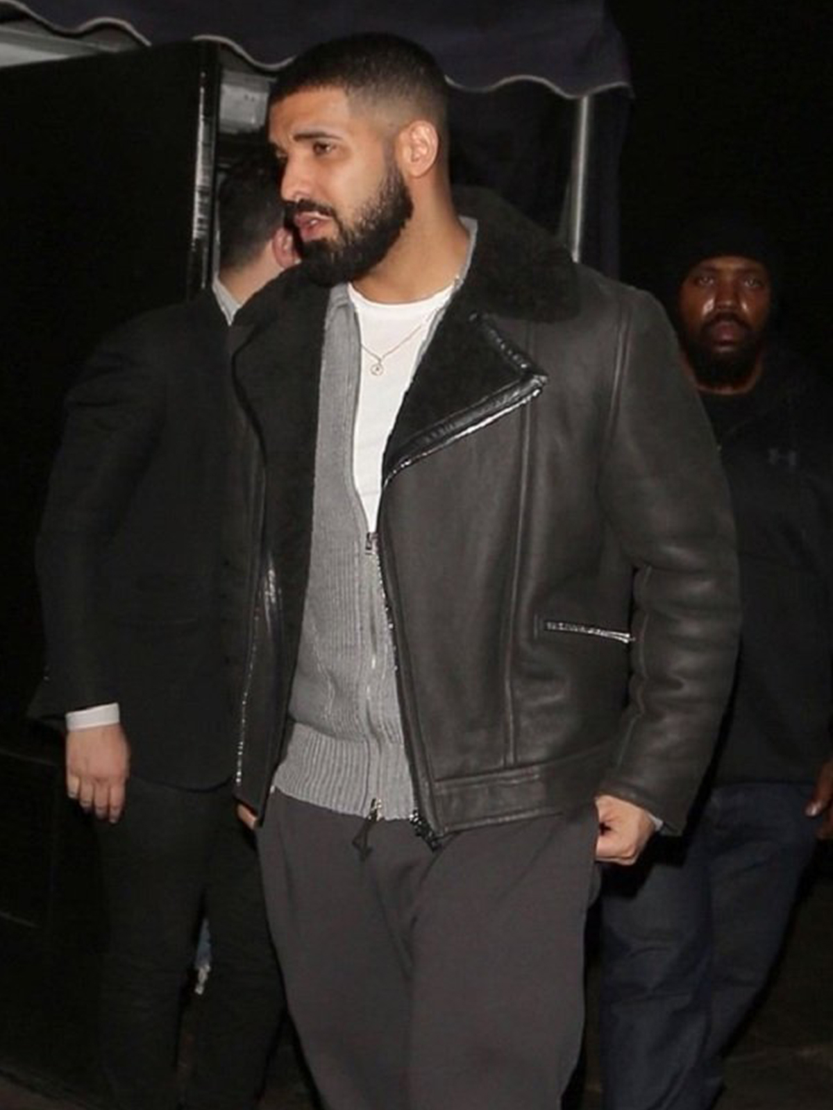 drake jacket black