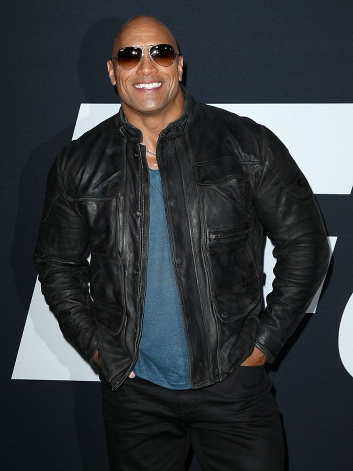 dwayne johnson leather jacket