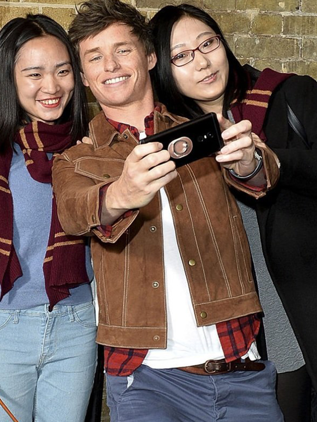 Eddie Redmayne Suede Leather Jacket