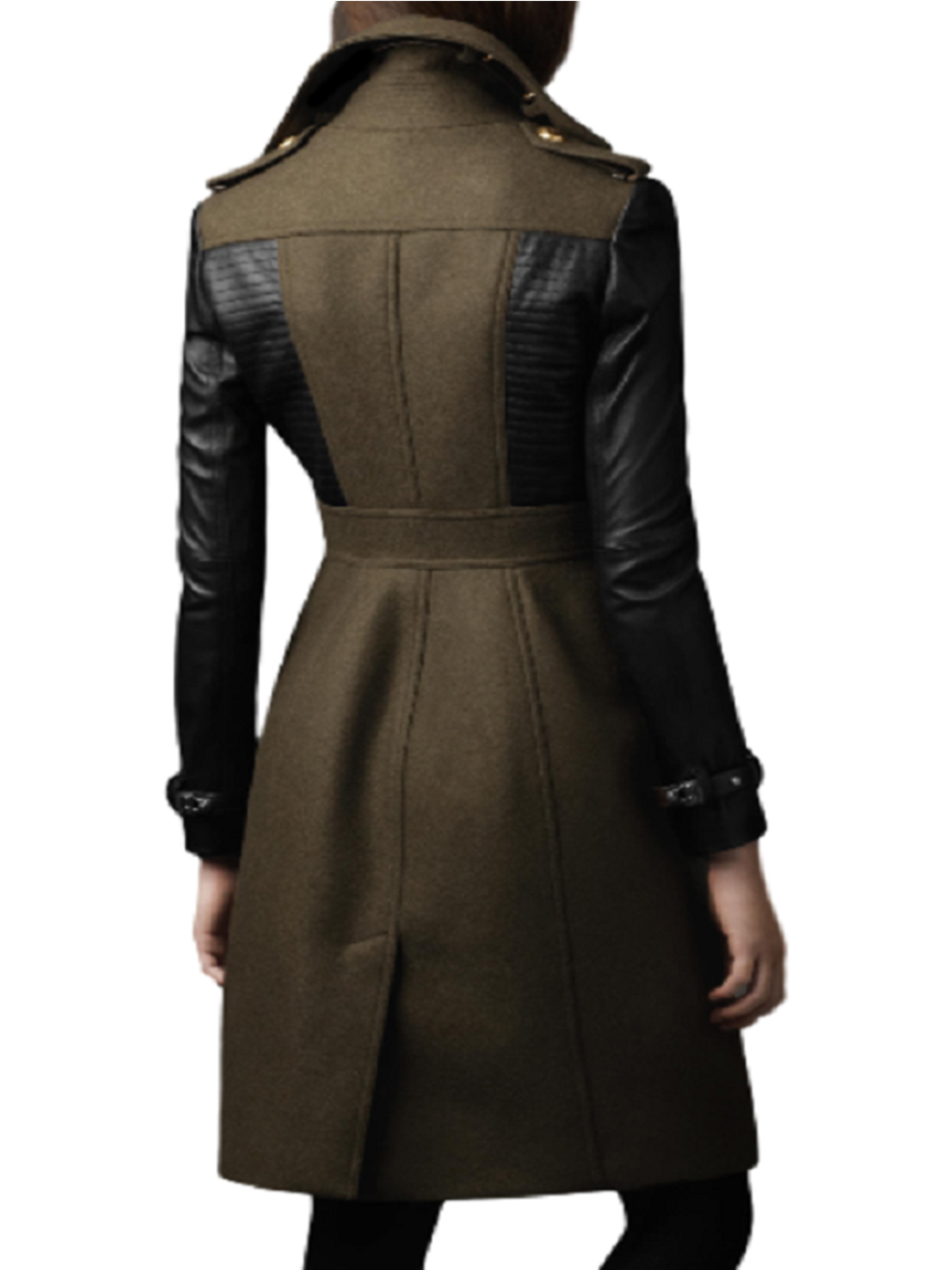 Elegant Leather Women’s Coat