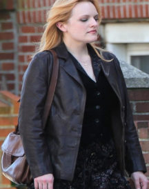 Elisabeth Moss The Kitchen Brown Leather Jacket