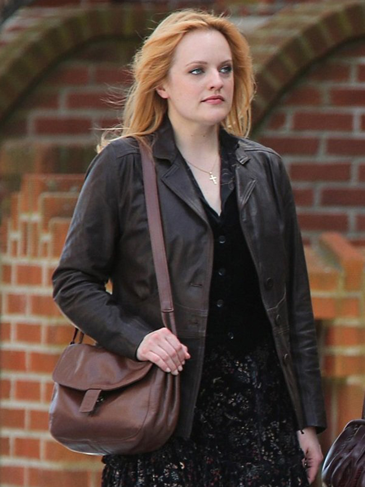 Elisabeth Moss The Kitchen Brown Jacket.