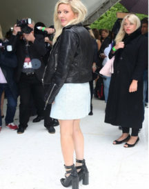 Ellie Goulding Motorcycle Black Leather Jacket