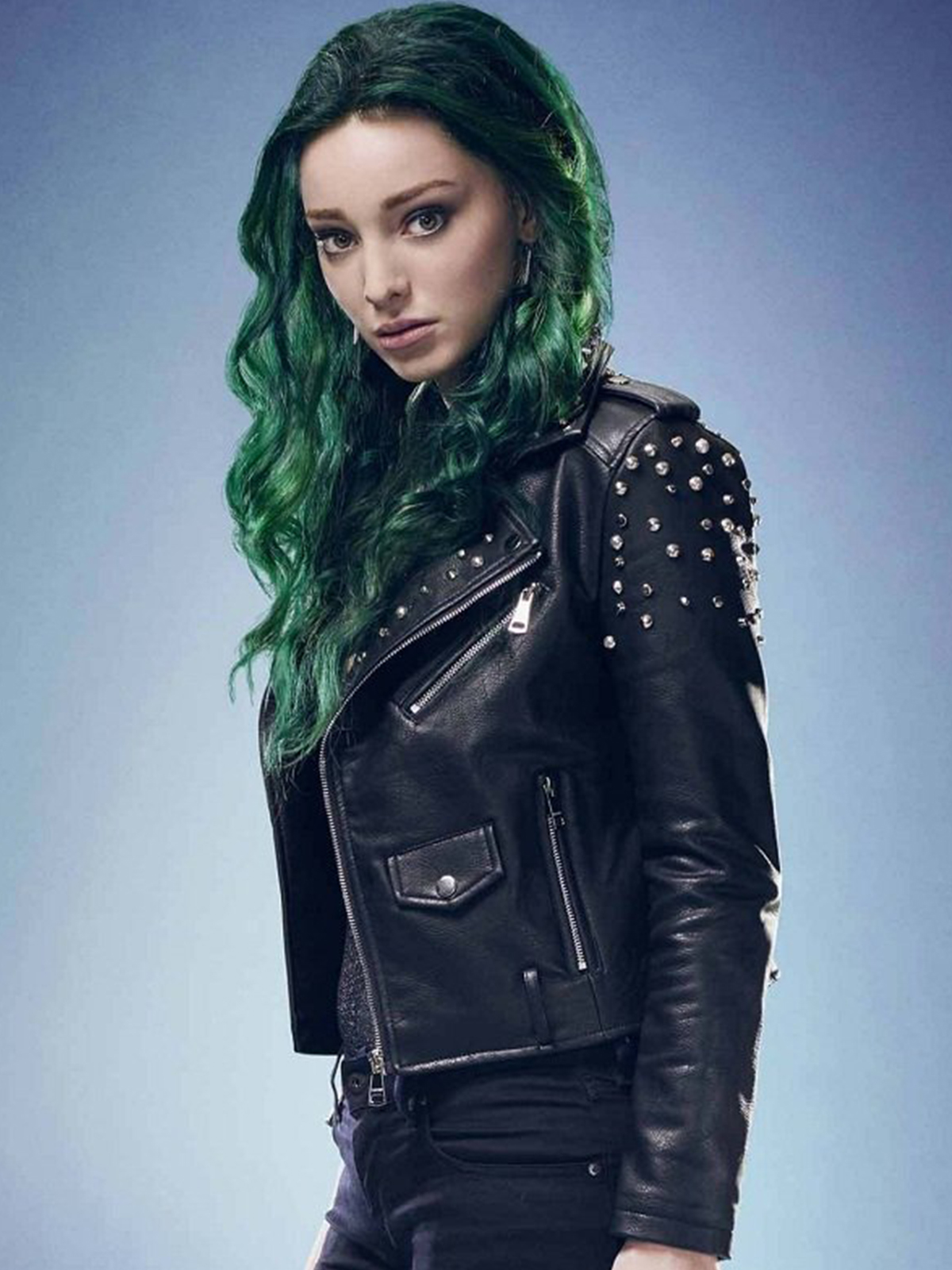 Emma Dumont The Gifted Studded Black Jacket