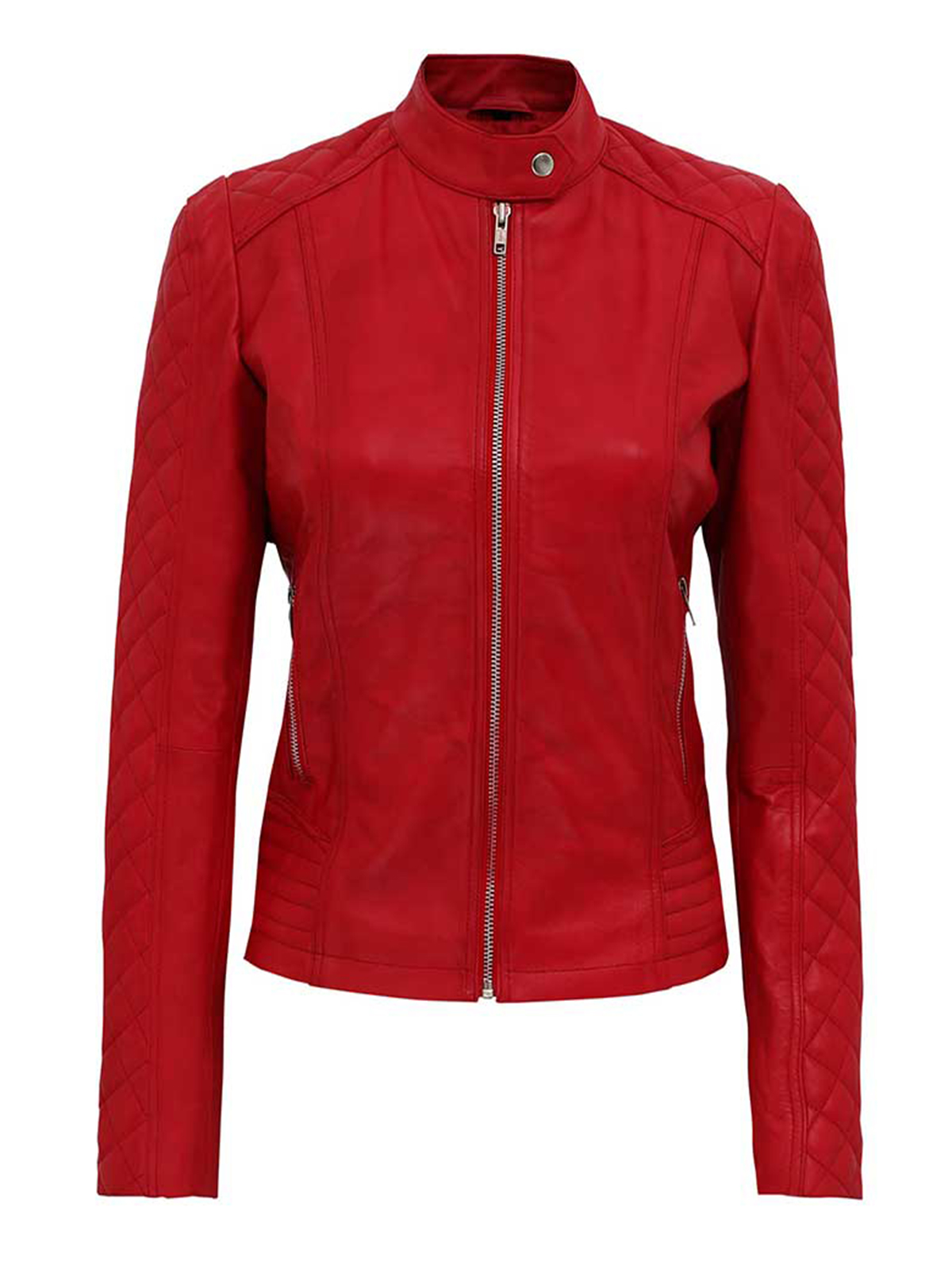 FL Trendy Red Leather Jacket