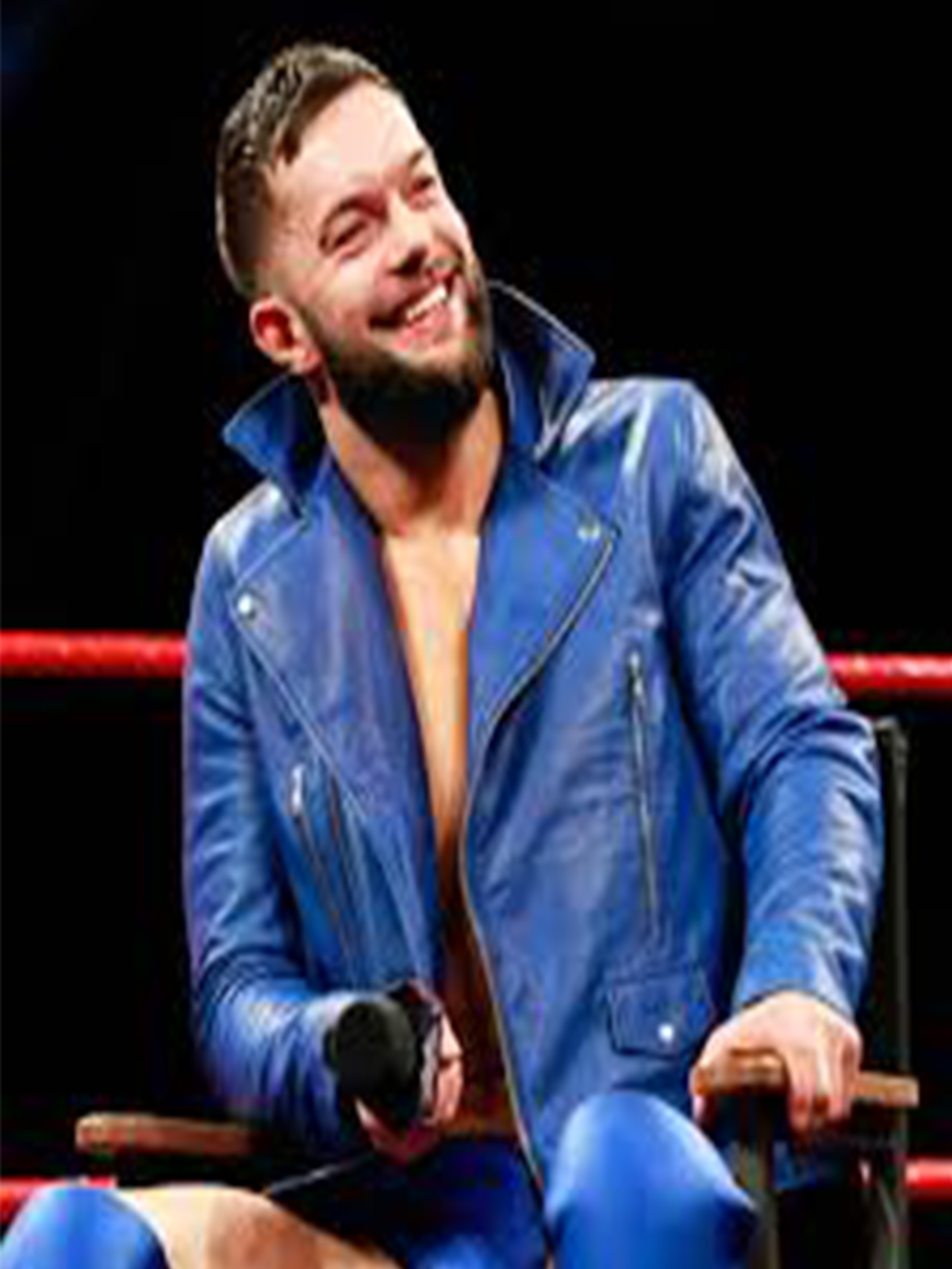 Fergal Devitt Blue Leather Jacket