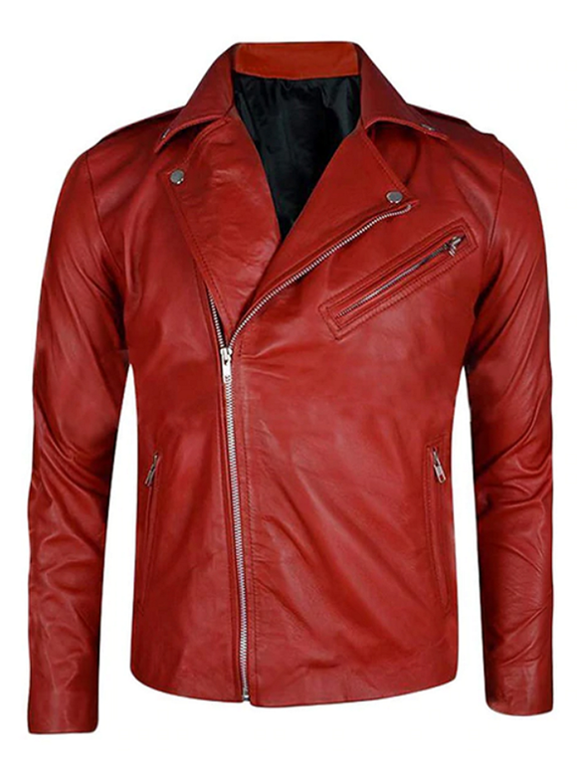 Fergal Devitt Motorcycle Red Leather Jacket