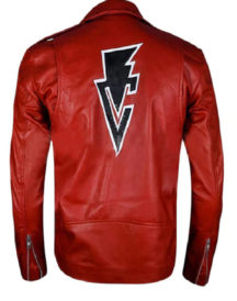 Fergal Devitt Motorcycle Red Leather Jacket
