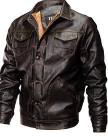 Fleece Warm Thick Winter Faux Leather Jacket