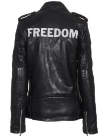 Freedom Mens Black Leather jacket