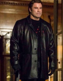 I Am Wrath John Travolta Black Leather Coat
