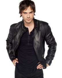 Ian Somerhalder Black Leather Jacket