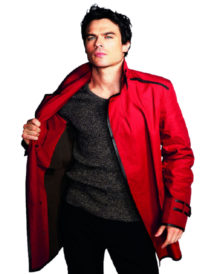 Ian Somerhalder Vampire Diaries Trench Red Coat