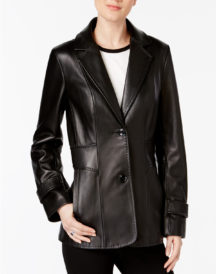 Iconic Black Leather Blazer For Women