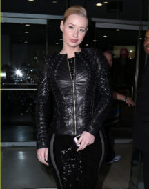 Iggy Azalea Stylish Black Leather Jacket
