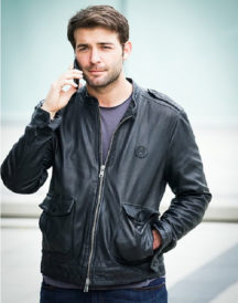 James Wolk Zoo Black Leather Jacket