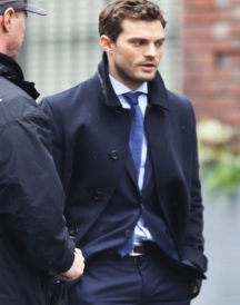 Jamie Dornan Fifty Shades Blue Wool Coat