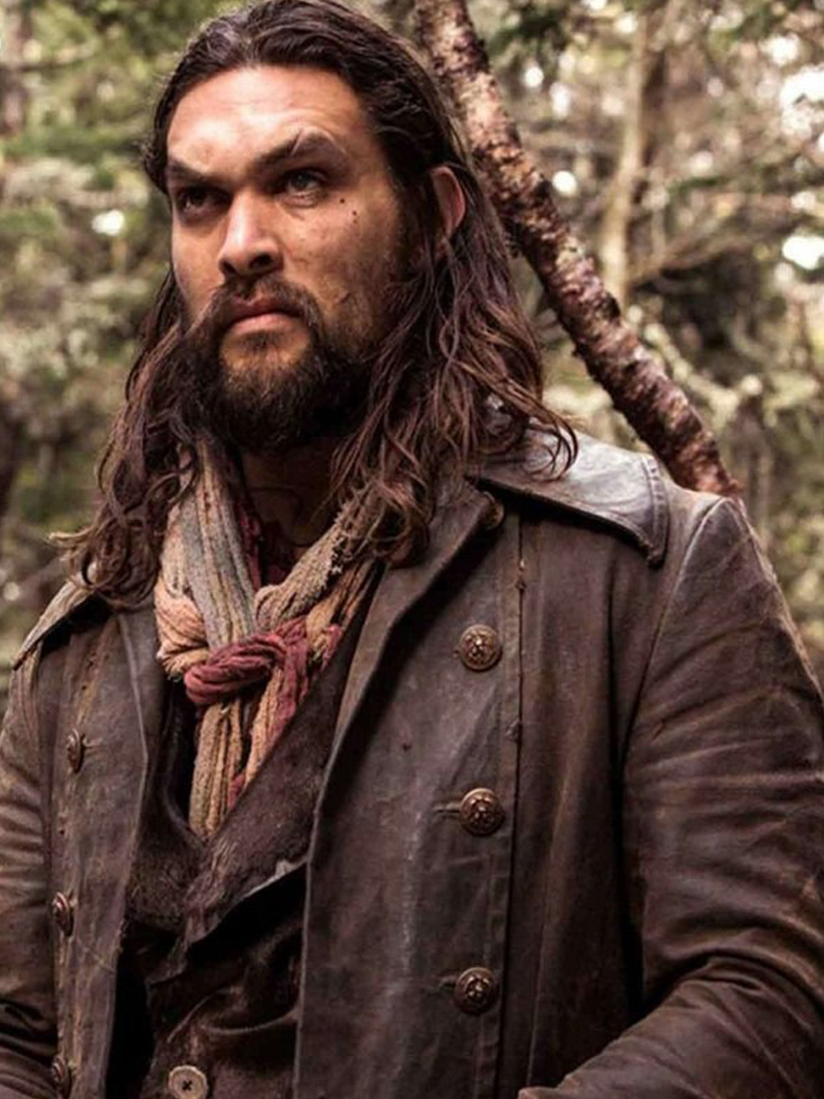 Jason Momoa Frontier Leather Trench Coat