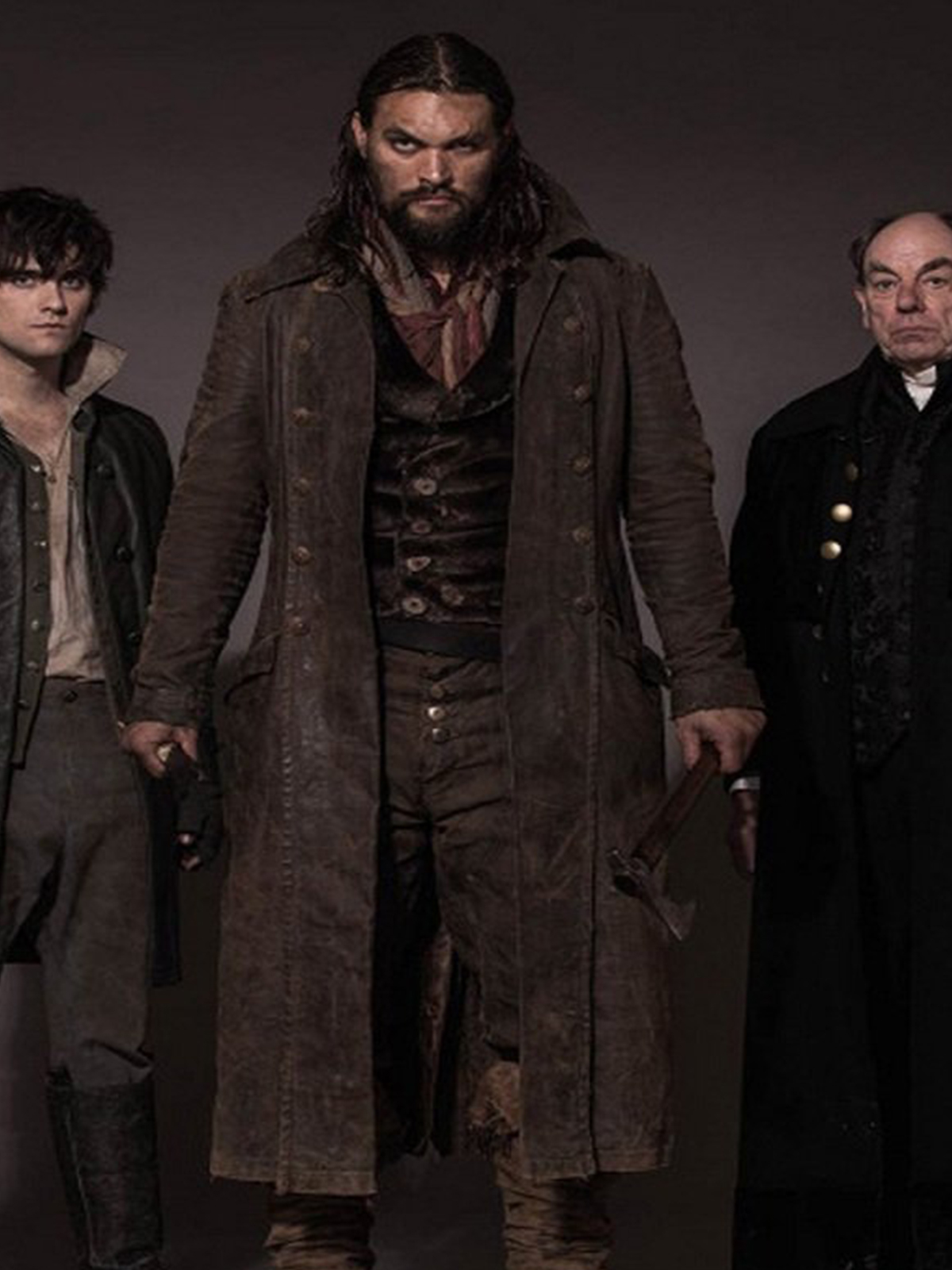 Jason Momoa Frontier Leather Trench Coat