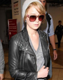 Jennifer Lawrence Moto Biker Jacket