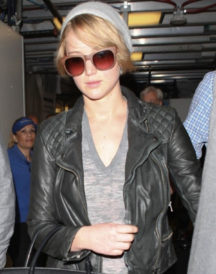 Jennifer Lawrence Moto Biker Leather Jacket