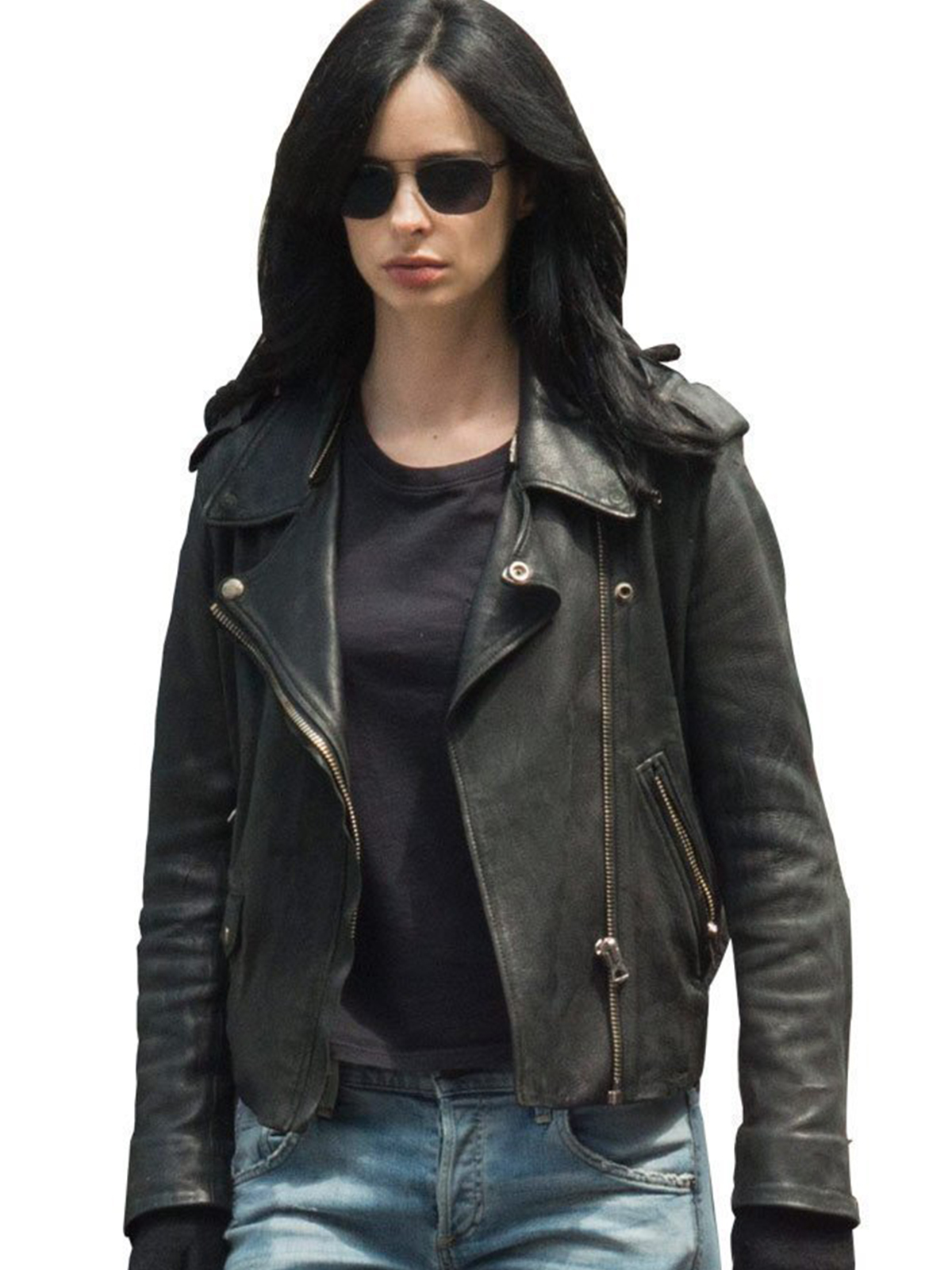 Jessica Jones The Defenders-Biker Leather Jacket