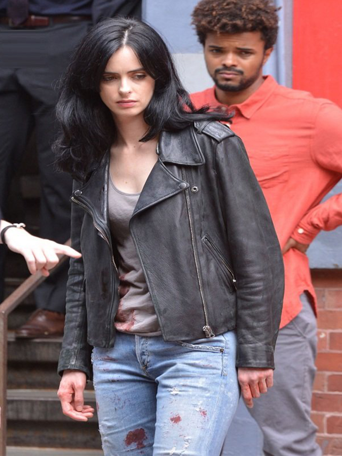 Jessica Jones The Defenders-Biker Leather Jacket