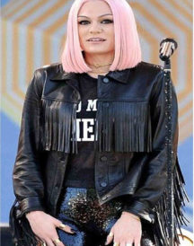 Jessie J Fringe Black Jacket