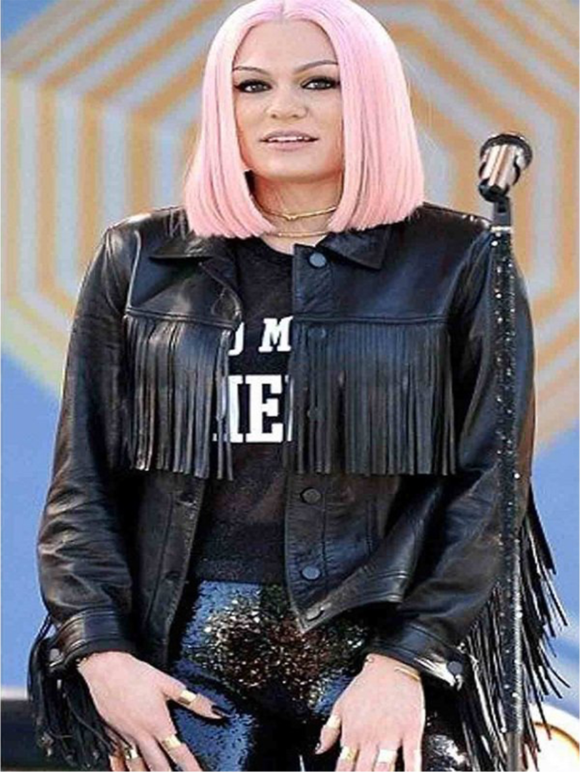 Jessie J Fringe Jacket