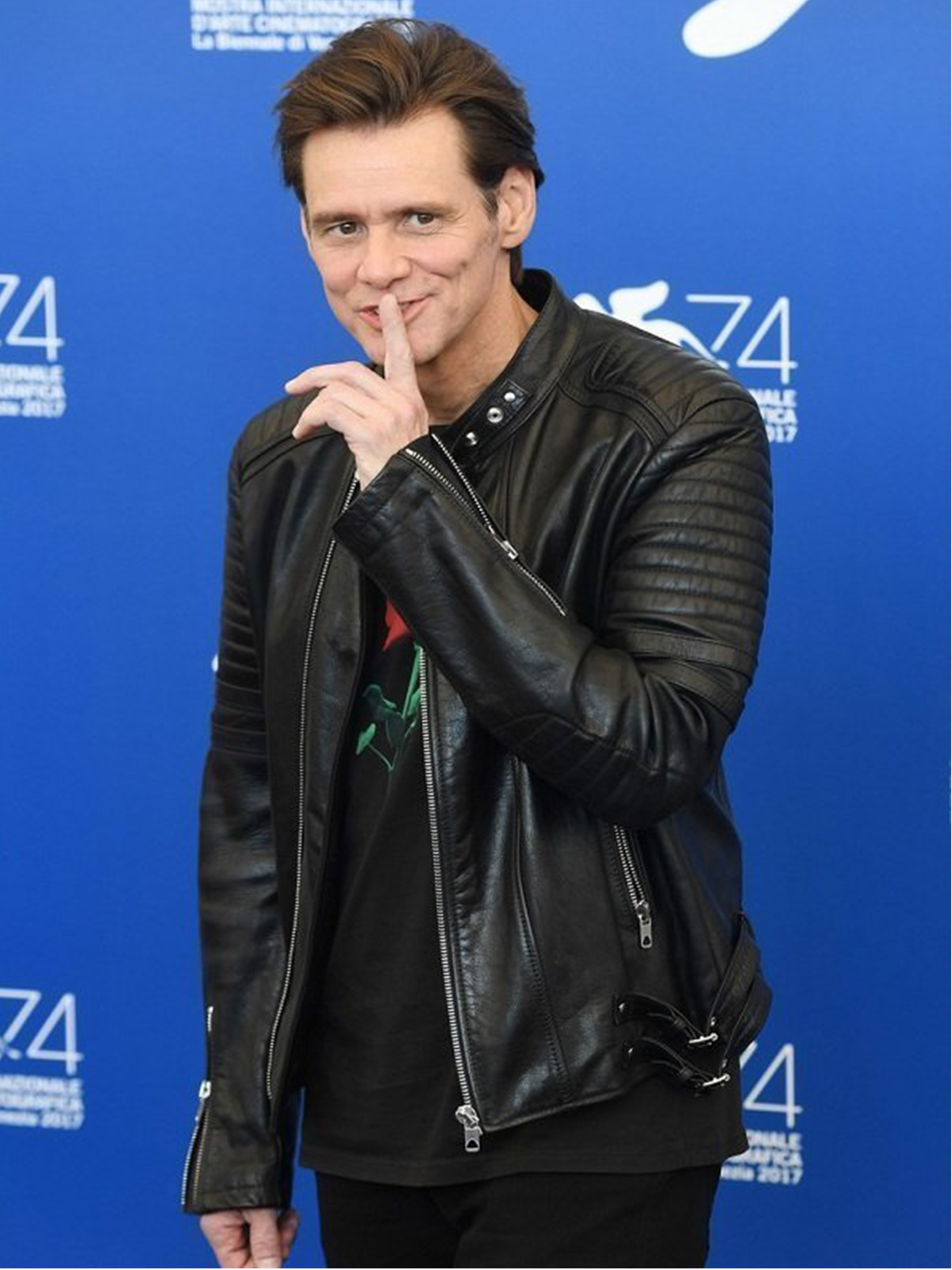 Jim Carrey Motorcycle Leather Jacket