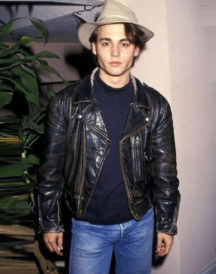 Johnny Depp Black Leather Jacket