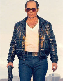 Johnny Depp Black Mass Bomber Leather Jacket