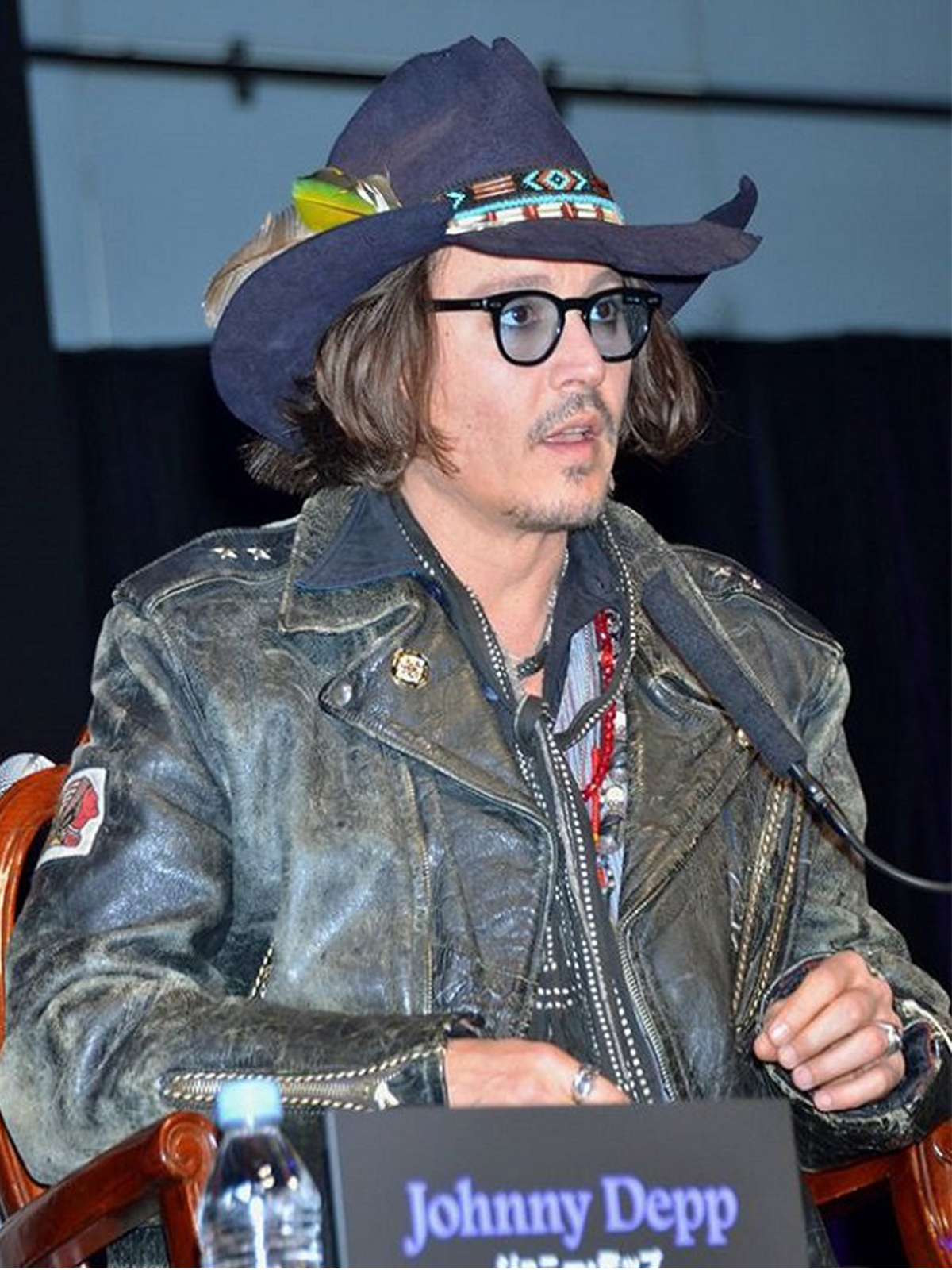 Johnny Depp Distressed Leather Jacket