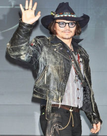 Johnny Depp Distressed Leather Jacket