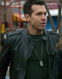 Jon Seda Chicago PD Black Leather Jacket