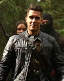 Josh Segarra Arrow Padded Leather Jacket