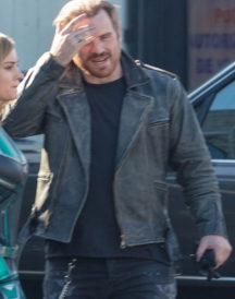 Jude Law Captain Marvel Distressed Leather Jacket