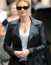 Julia Roberts Black Leather Jacket